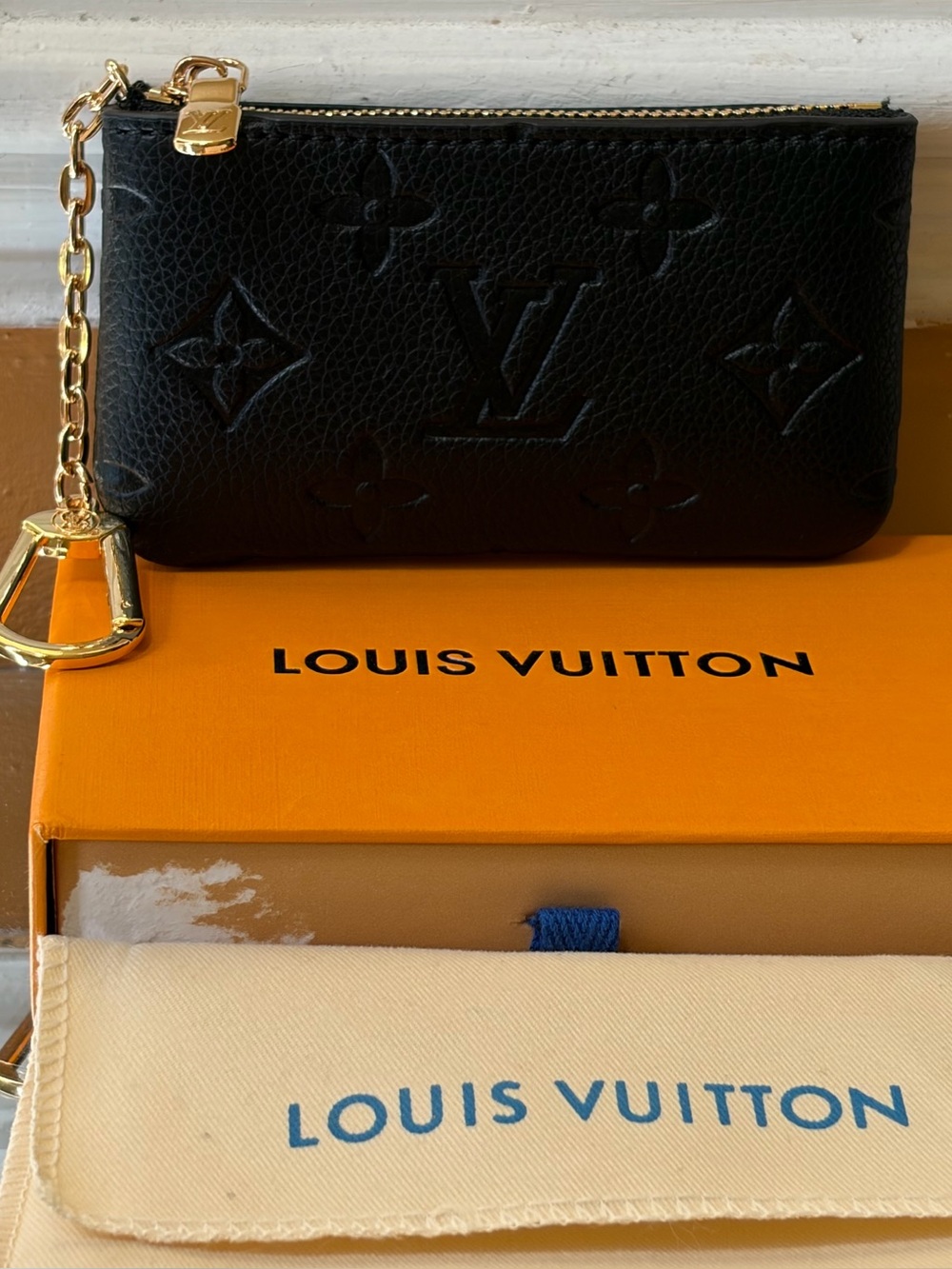 Louis Vuitton Black Monogram Key Pouch